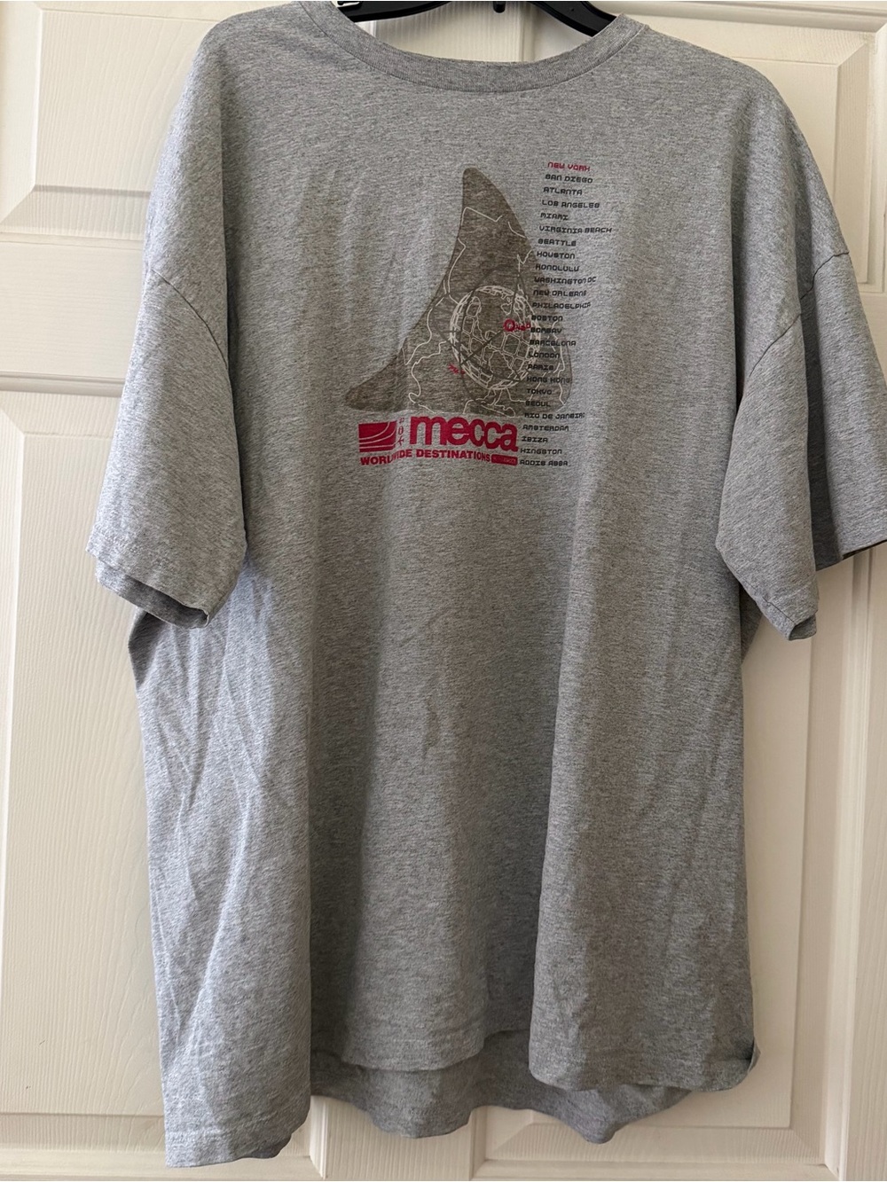 Vtg MECCA Logo T-shirt 3XLHip Hop Rap Tee Skater 90s 00s Y2K Grey